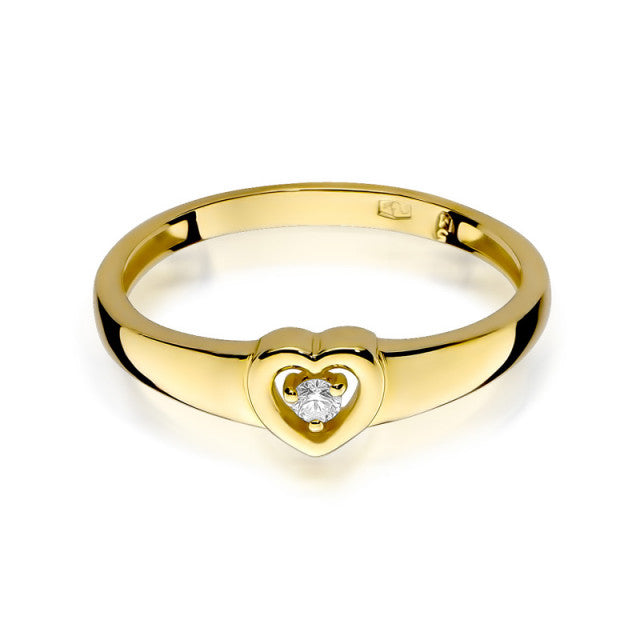 Inel Aur 14K cu Diamant Natural 0.04 ct, imaginea 2 din 11