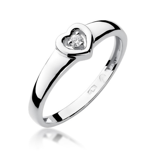 Inel Aur 14K cu Diamant Natural 0.04 ct, imaginea 4 din 11