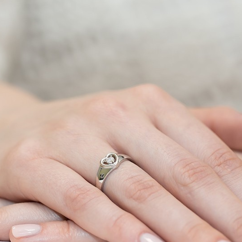 Inel Aur 14K cu Diamant Natural 0.10 ct, imaginea 7 din 12