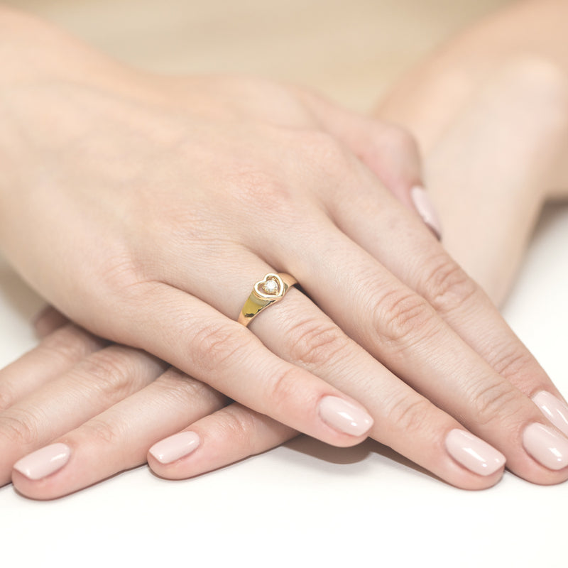 Inel Aur 14K cu Diamant Natural 0.10 ct, imaginea 8 din 12
