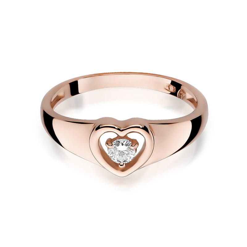 Inel Aur 14K cu Diamant Natural 0.10 ct, imaginea 10 din 12