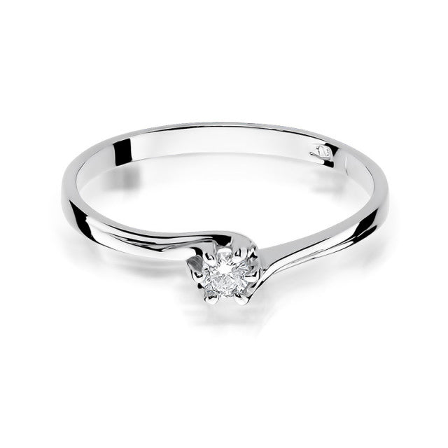 Inel Aur 14K cu Diamant Natural 0.10 ct, imaginea 5 din 10