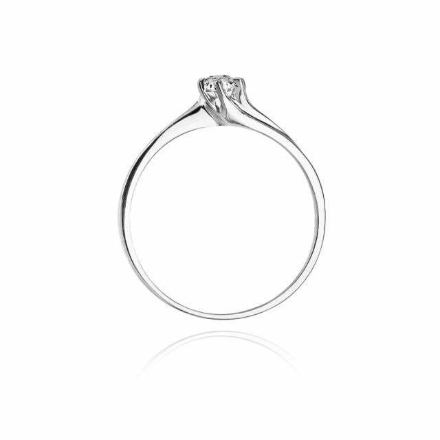 Inel Aur 14K cu Diamant Natural 0.10 ct, imaginea 6 din 10