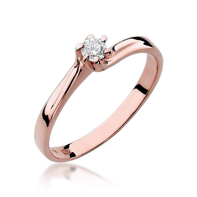 Inel Aur 14K cu Diamant Natural 0.10 ct, imaginea 10 din 10