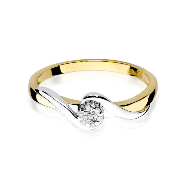 Inel Aur 14K cu Diamante Naturale 0.08 ct, imaginea 2 din 11