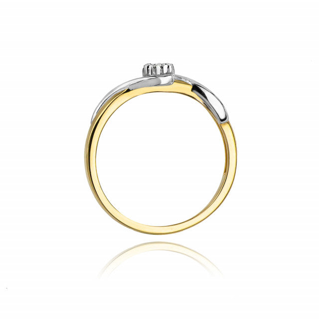 Inel Aur 14K cu Diamante Naturale 0.08 ct, imaginea 3 din 11