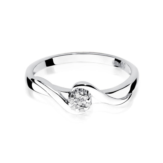 Inel Aur 14K cu Diamante Naturale 0.08 ct, imaginea 5 din 11
