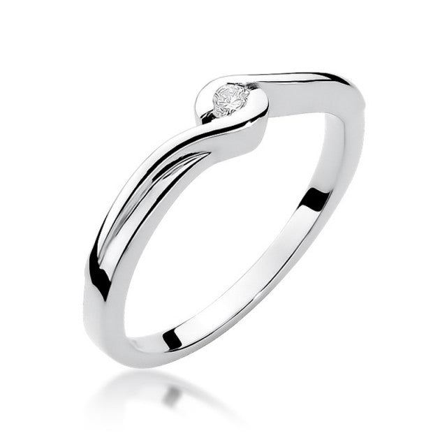 Inel Aur 14K cu Diamant Natural 0.05 ct, imaginea 4 din 11