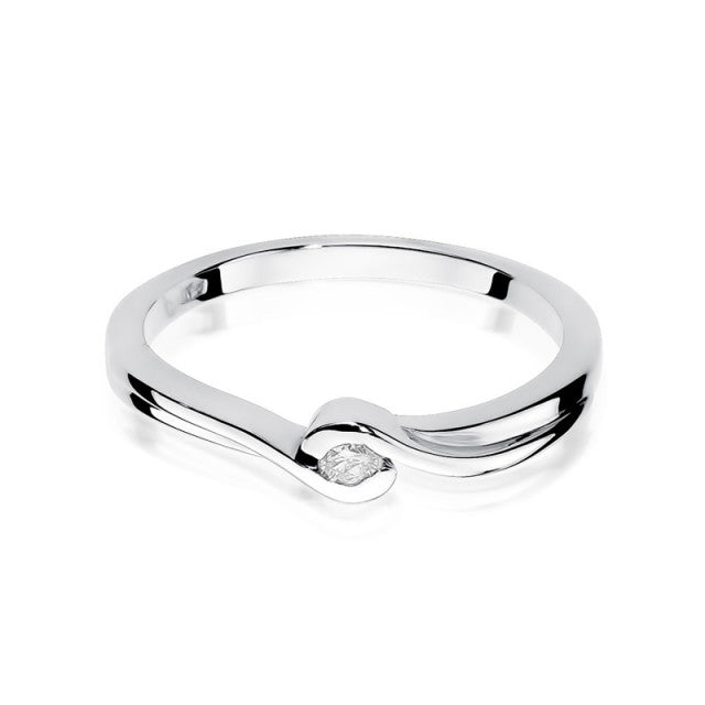 Inel Aur 14K cu Diamant Natural 0.05 ct, imaginea 5 din 11