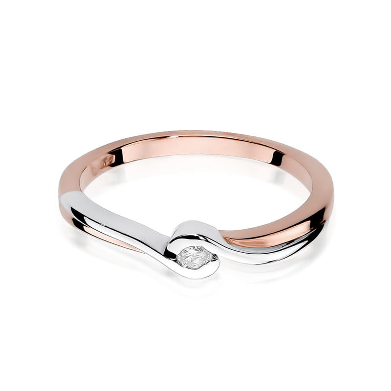 Inel Aur 14K cu Diamant Natural 0.05 ct, imaginea 9 din 11