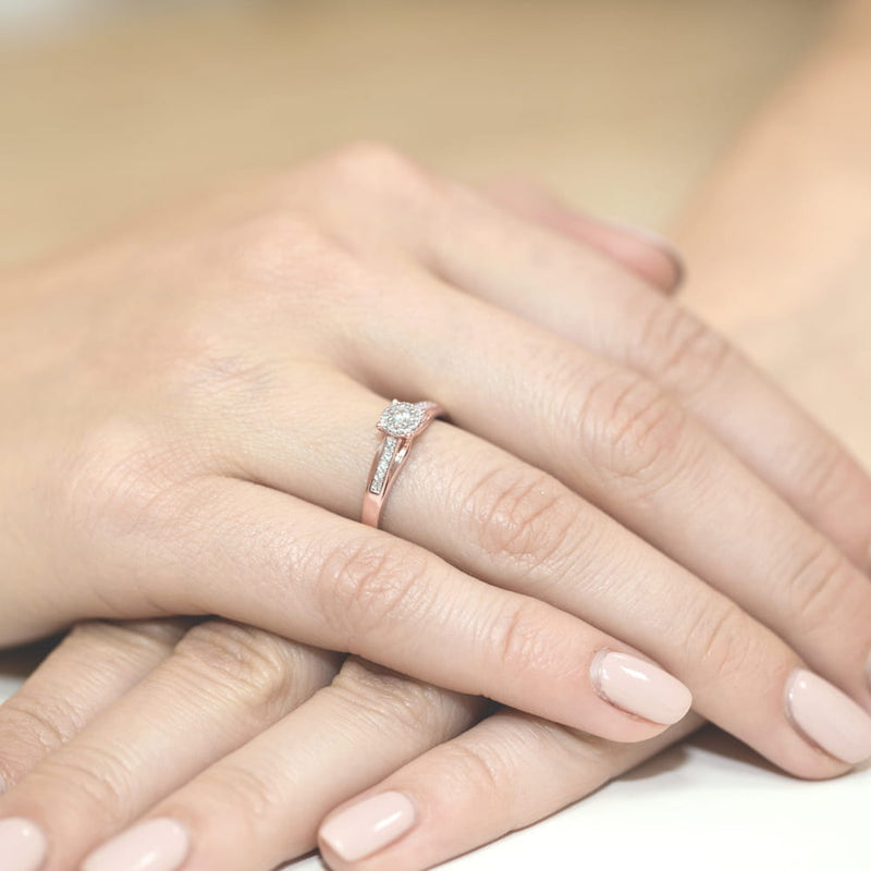 Inel Aur 14K cu Diamante Naturale 0.13 ct, imaginea 11 din 11