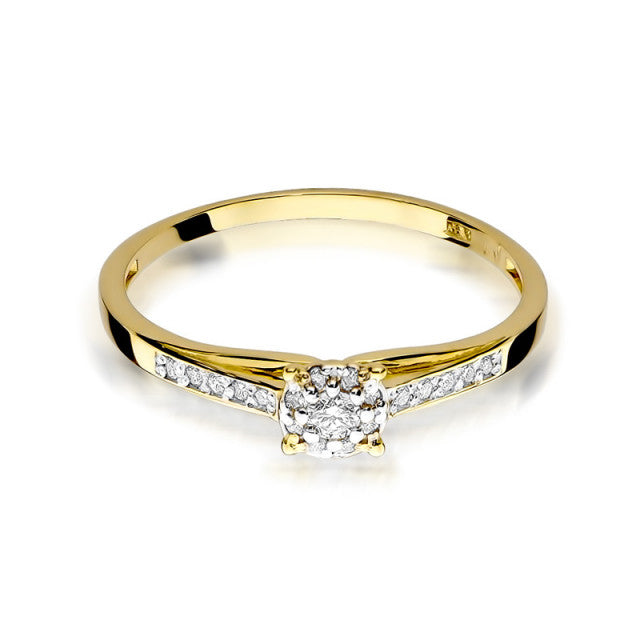 Inel Aur 14K cu Diamante Naturale 0.13 ct, imaginea 2 din 11