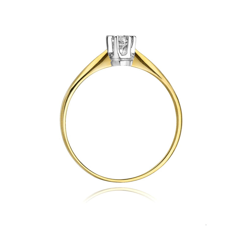 Inel Aur 14K cu Diamant Natural 0.10 ct, imaginea 3 din 11