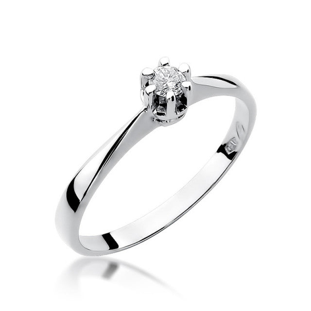 Inel Aur 14K cu Diamant Natural 0.10 ct, imaginea 4 din 11