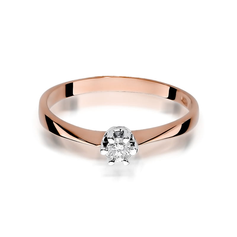 Inel Aur 14K cu Diamant Natural 0.10 ct, imaginea 9 din 11