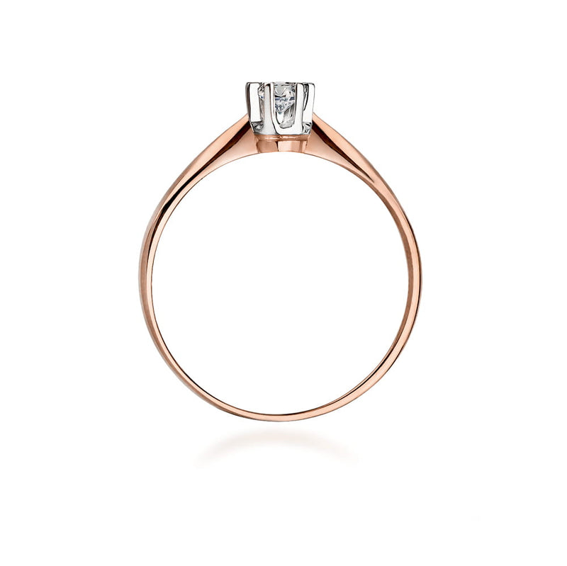 Inel Aur 14K cu Diamant Natural 0.10 ct, imaginea 10 din 11