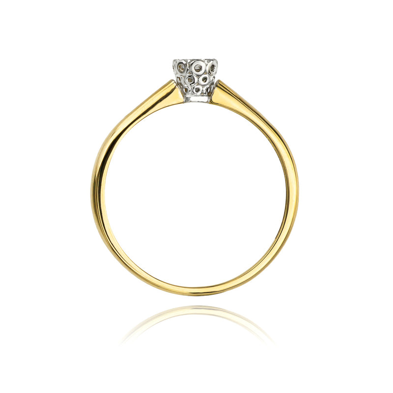 Inel Aur 14K cu Diamant Natural 0.13 ct, imaginea 3 din 10