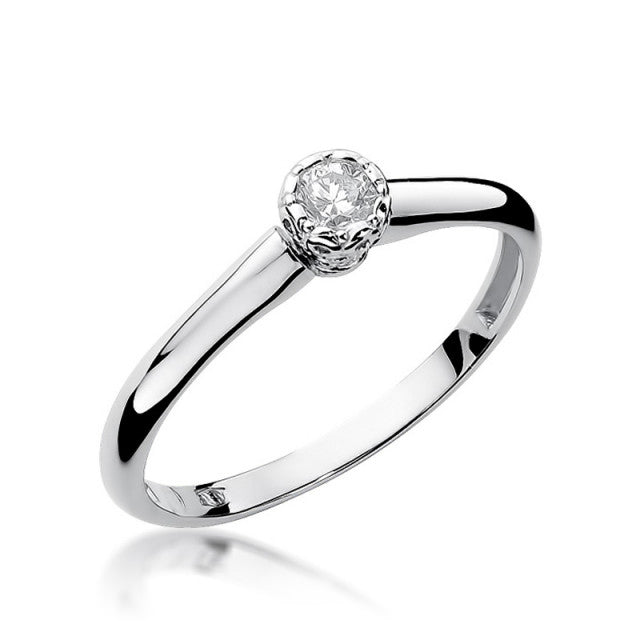 Inel Aur 14K cu Diamant Natural 0.13 ct, imaginea 4 din 10