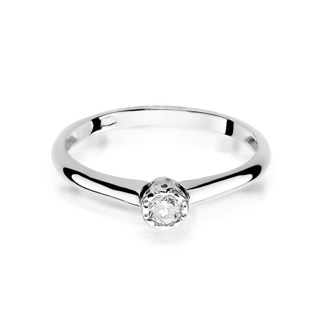 Inel Aur 14K cu Diamant Natural 0.13 ct, imaginea 5 din 10