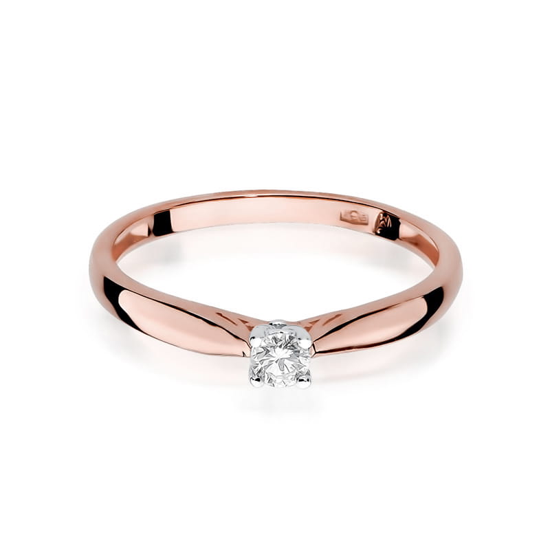 Inel Aur 14K cu Diamant Natural 0.10 ct, imaginea 9 din 11