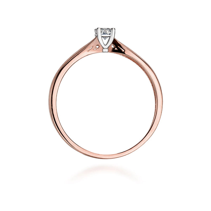 Inel Aur 14K cu Diamant Natural 0.10 ct, imaginea 10 din 11