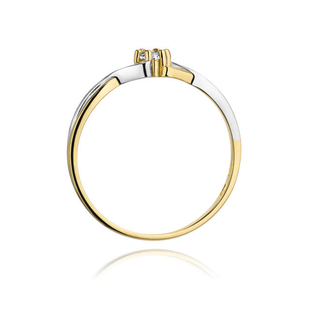 Inel Aur 14K cu Diamant Natural 0.10 ct, imaginea 3 din 11