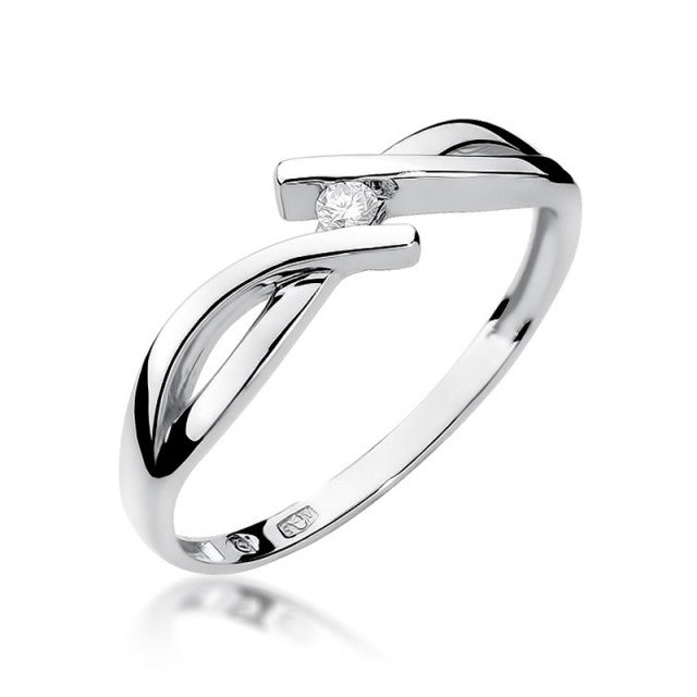 Inel Aur 14K cu Diamant Natural 0.04 ct, imaginea 4 din 11