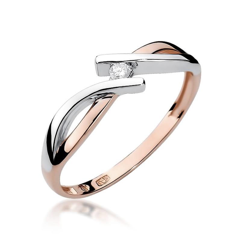 Inel Aur 14K cu Diamant Natural 0.04 ct, imaginea 8 din 11