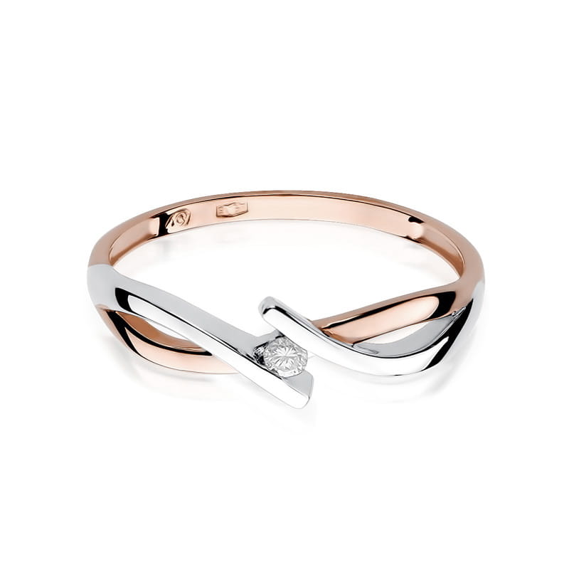 Inel Aur 14K cu Diamant Natural 0.04 ct, imaginea 9 din 11