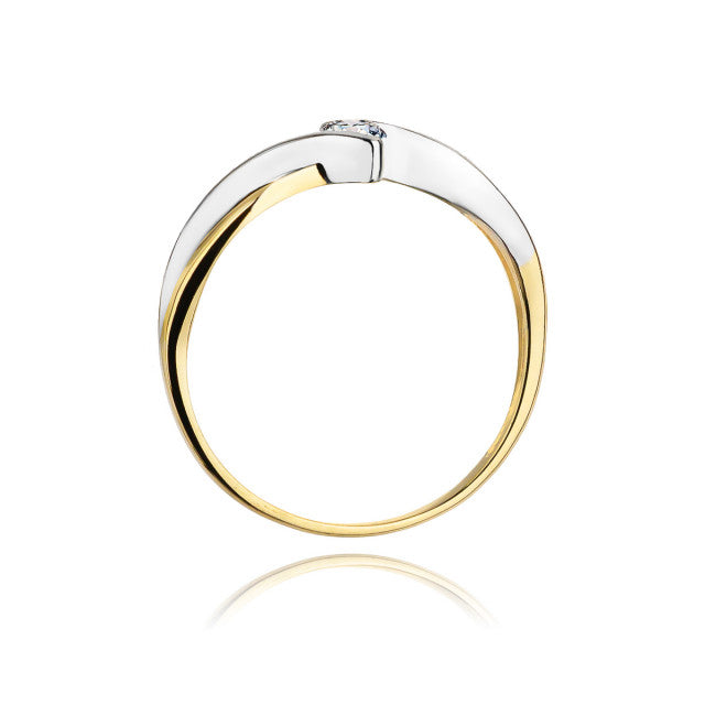 Inel Aur 14K cu Diamant Natural 0.10 ct, imaginea 3 din 10
