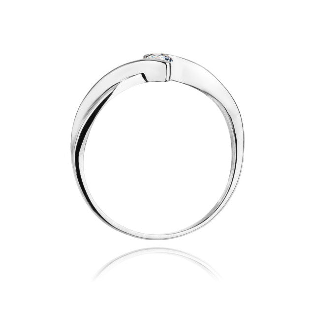 Inel Aur 14K cu Diamant Natural 0.10 ct, imaginea 6 din 10