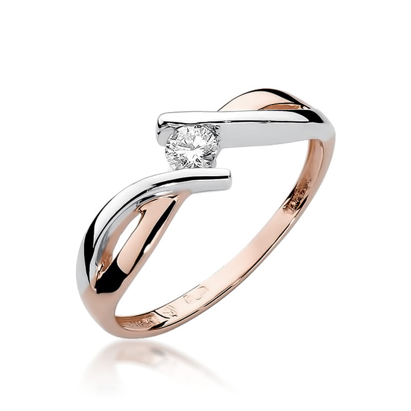 Inel Aur 14K cu Diamant Natural 0.10 ct, imaginea 8 din 10