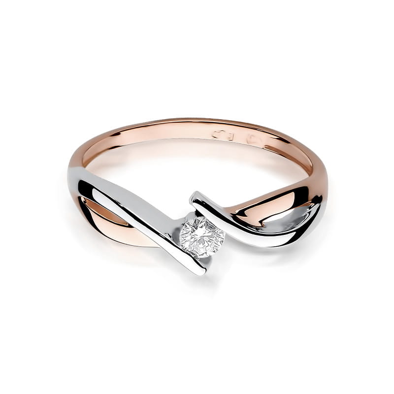 Inel Aur 14K cu Diamant Natural 0.10 ct, imaginea 9 din 10