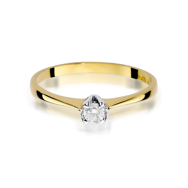 Inel Aur 14K cu Diamant Natural 0.10 ct, imaginea 2 din 11