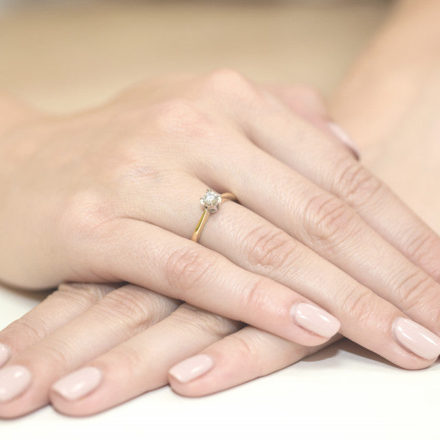 Inel Aur 14K cu Diamant Natural 0.30 ct, imaginea 7 din 10