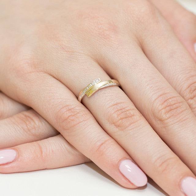 Inel Aur 14K cu Diamante Naturale 0.02 ct, imaginea 7 din 11