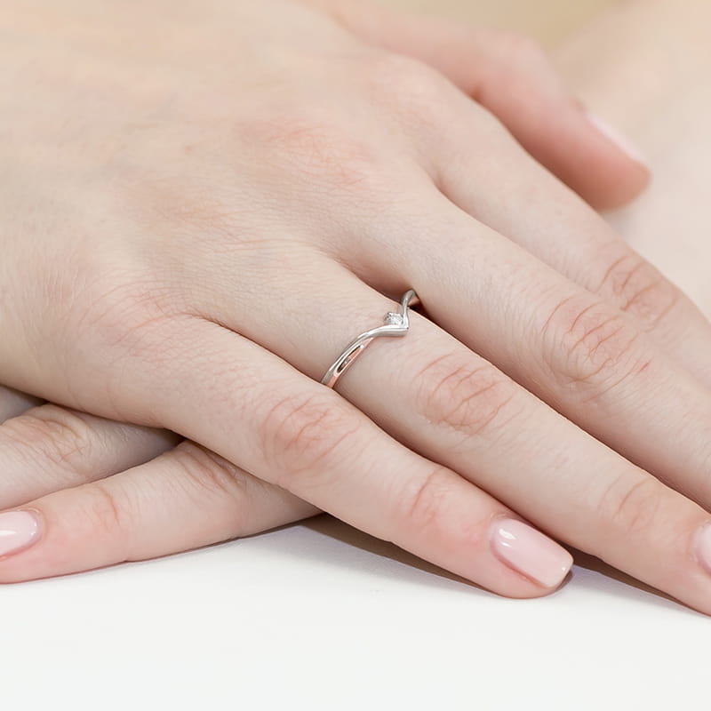 Inel Aur 14K cu Diamant Natural 0.04 ct, imaginea 11 din 11