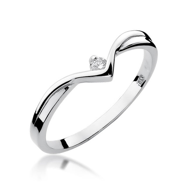 Inel Aur 14K cu Diamant Natural 0.04 ct, imaginea 4 din 11