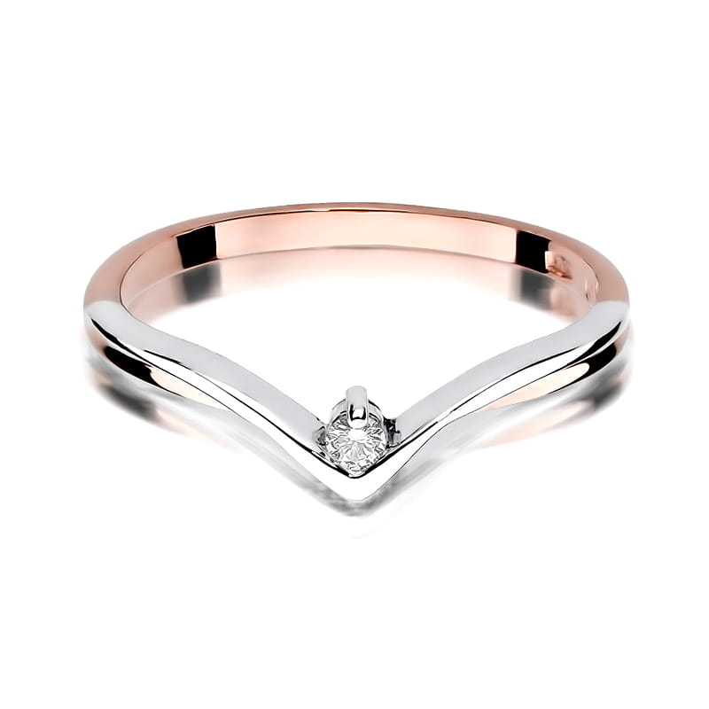 Inel Aur 14K cu Diamant Natural 0.04 ct, imaginea 9 din 11