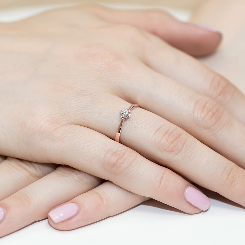 Inel Aur 14K cu Diamant Natural 0.10 ct, imaginea 11 din 11