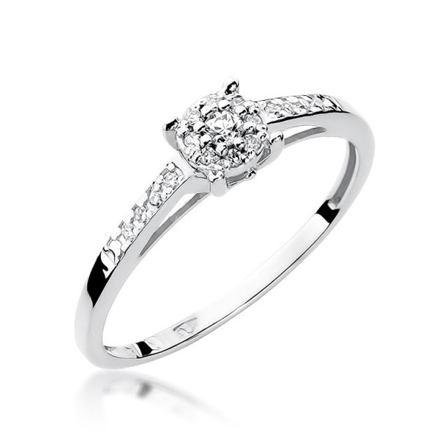 Inel Aur 14K cu Diamante Naturale 0.12 ct, imaginea 4 din 10