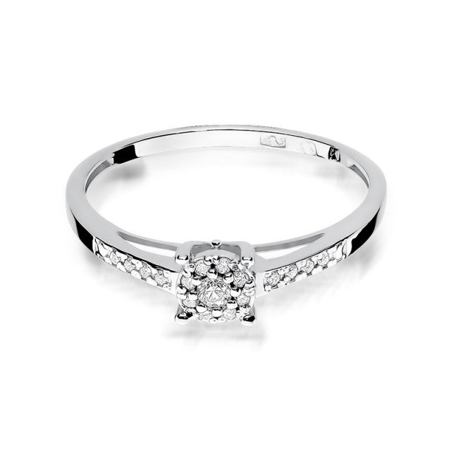 Inel Aur 14K cu Diamante Naturale 0.12 ct, imaginea 5 din 10