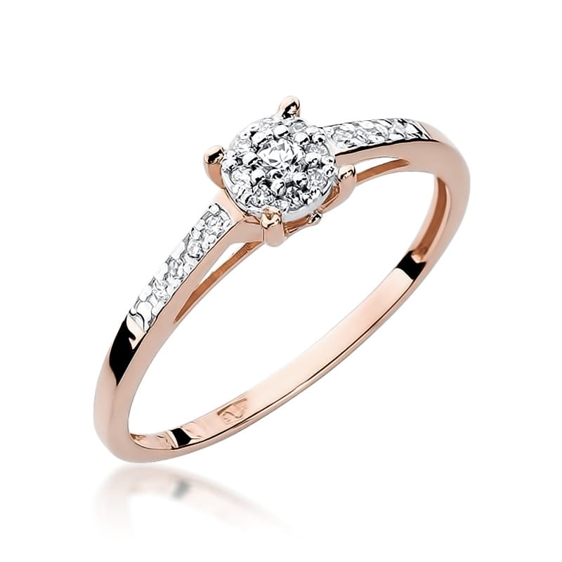 Inel Aur 14K cu Diamante Naturale 0.12 ct, imaginea 8 din 10
