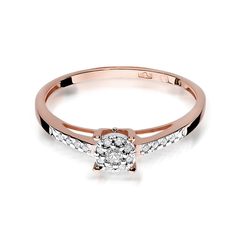 Inel Aur 14K cu Diamante Naturale 0.12 ct, imaginea 9 din 10