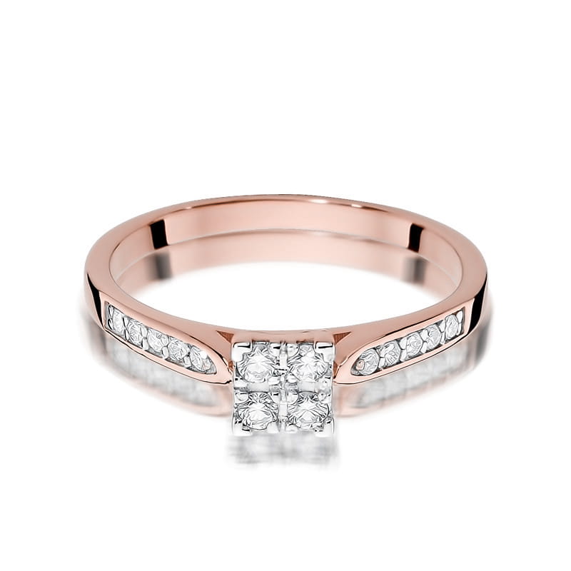 Inel Aur 14K cu Diamante Naturale 0.17 ct, imaginea 9 din 11