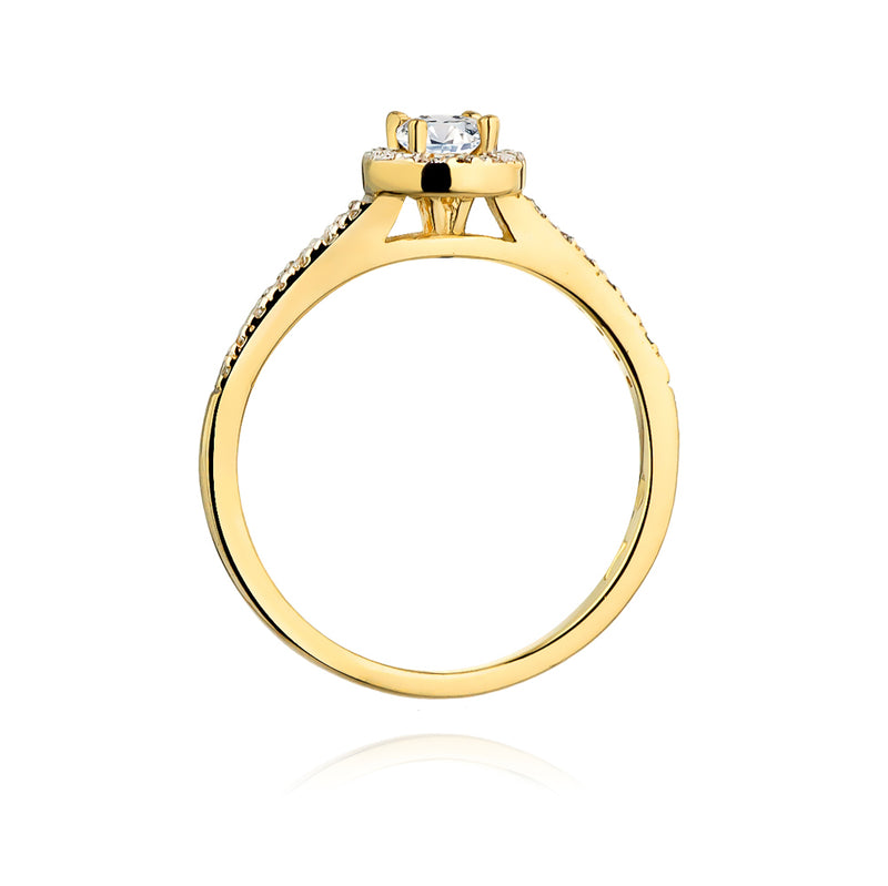 Inel Aur 14K cu Diamante Naturale 0.28 ct, imaginea 3 din 11