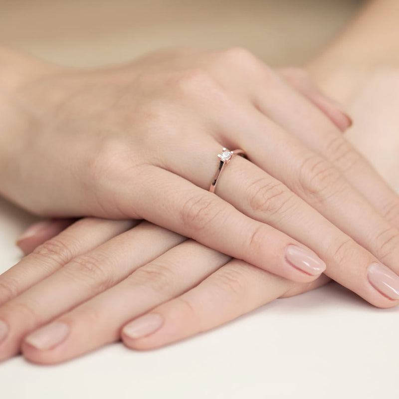 Inel Aur 14K cu Diamant Natural 0.09 ct, imaginea 11 din 11