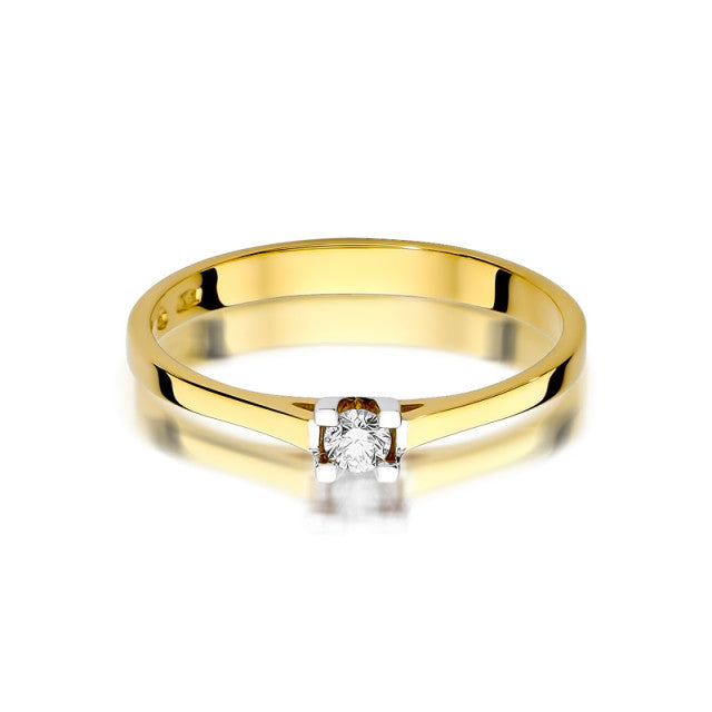 Inel Aur 14K cu Diamant Natural 0.09 ct, imaginea 2 din 11