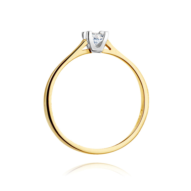 Inel Aur 14K cu Diamant Natural 0.09 ct, imaginea 3 din 11