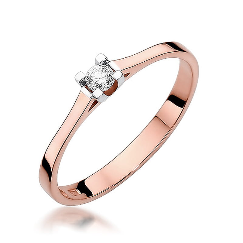 Inel Aur 14K cu Diamant Natural 0.09 ct, imaginea 8 din 11